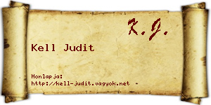 Kell Judit névjegykártya